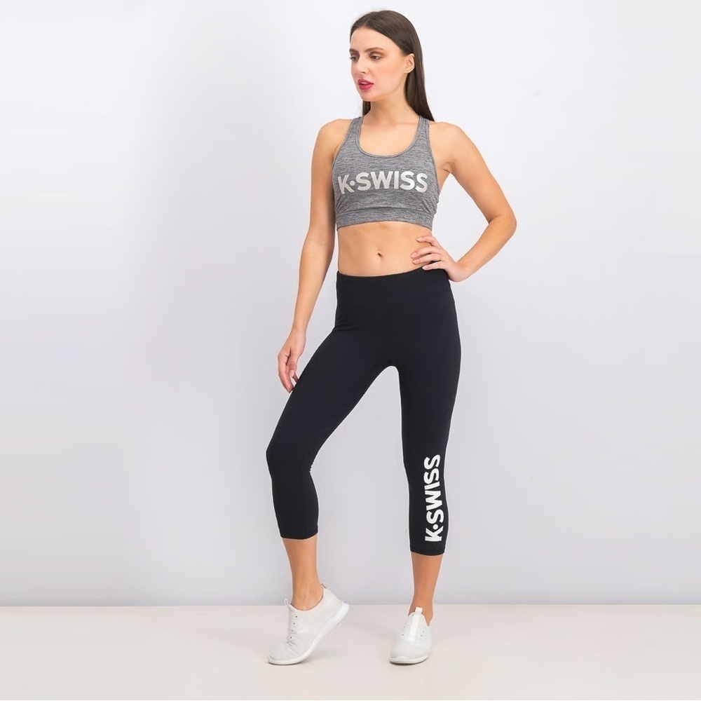 NWT K-Swiss Black 7/8 Leggings Size Small